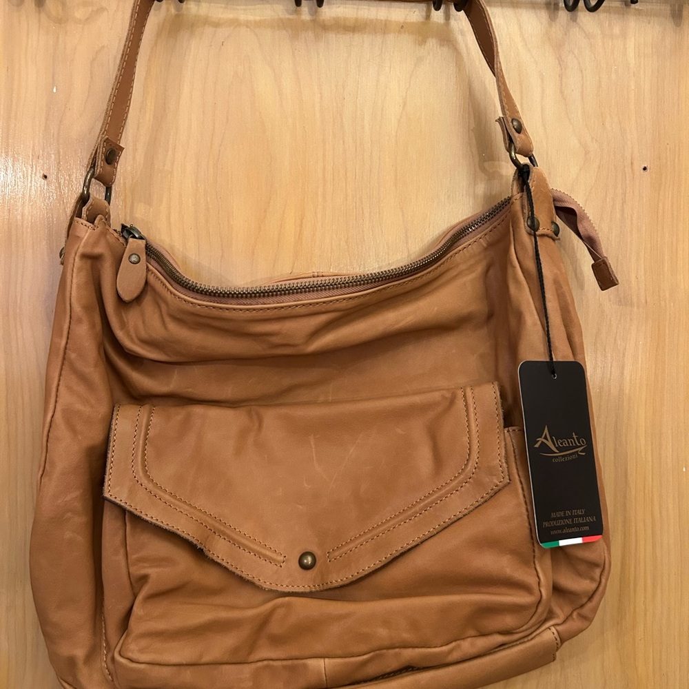 Tan Leather Shoulder Bag